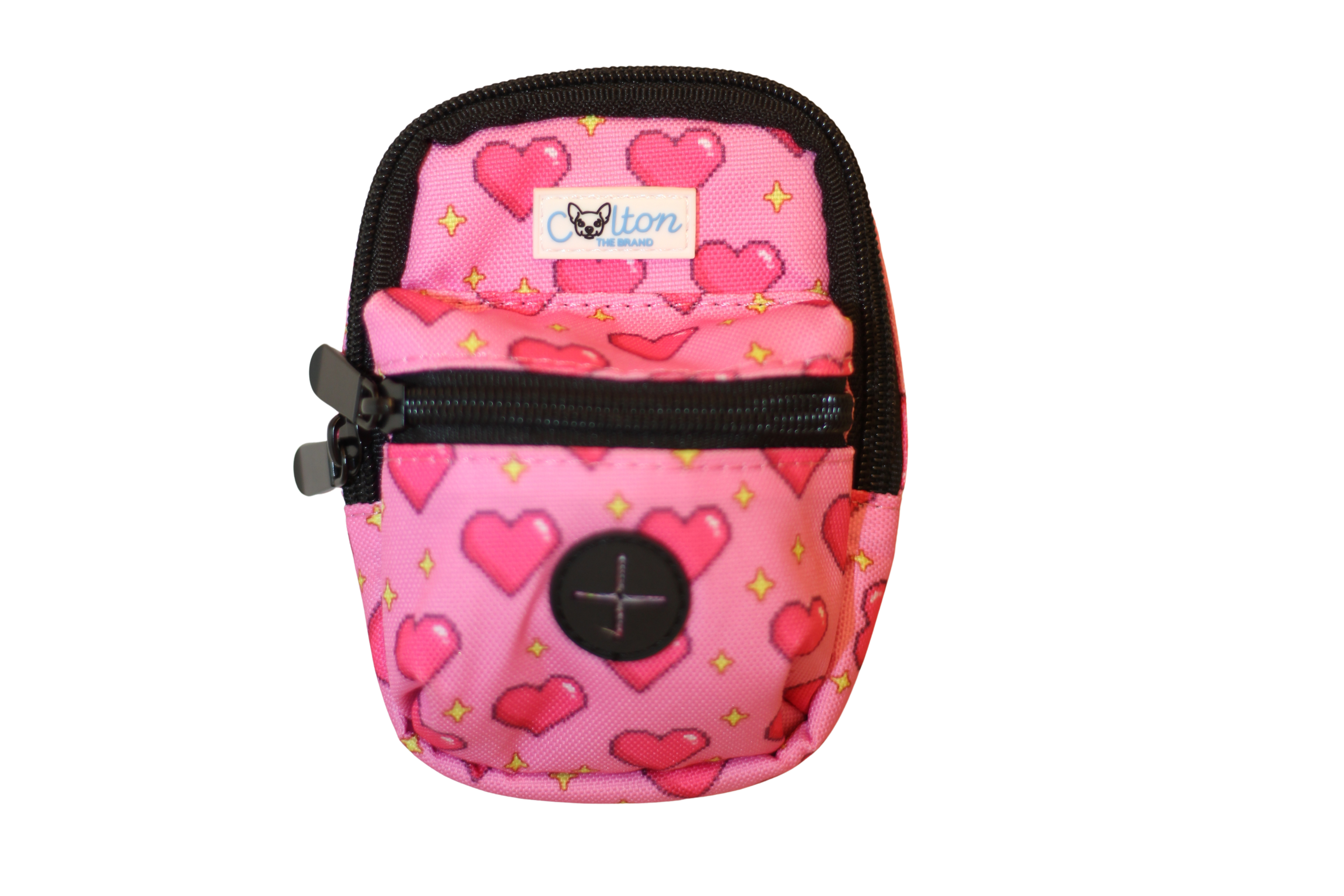 Pink “Rubacuori” Sparkle Hearts Walk-mate Pouch