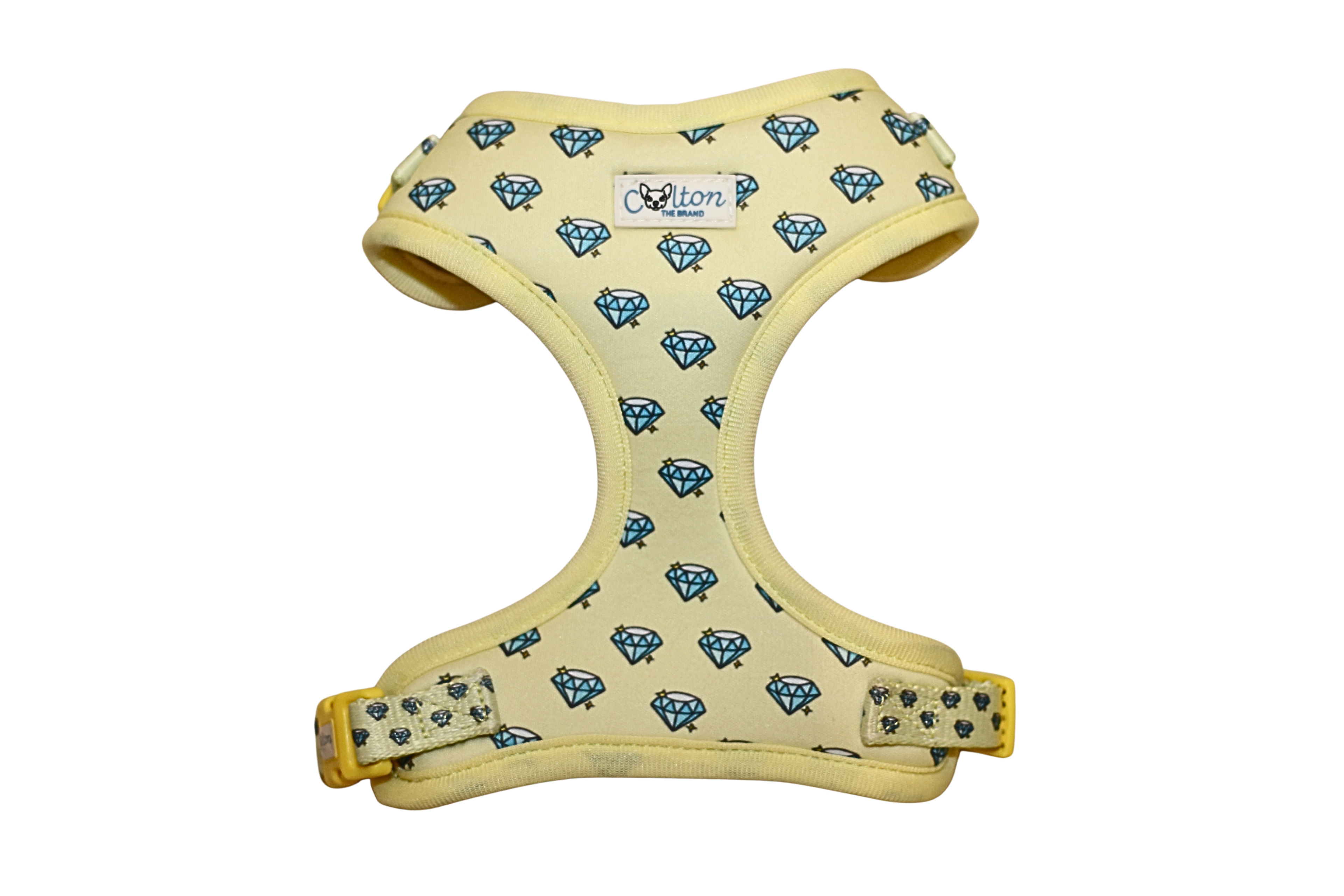 Yellow “Colton’s Eyes” Diamond Print Adjustable Harness