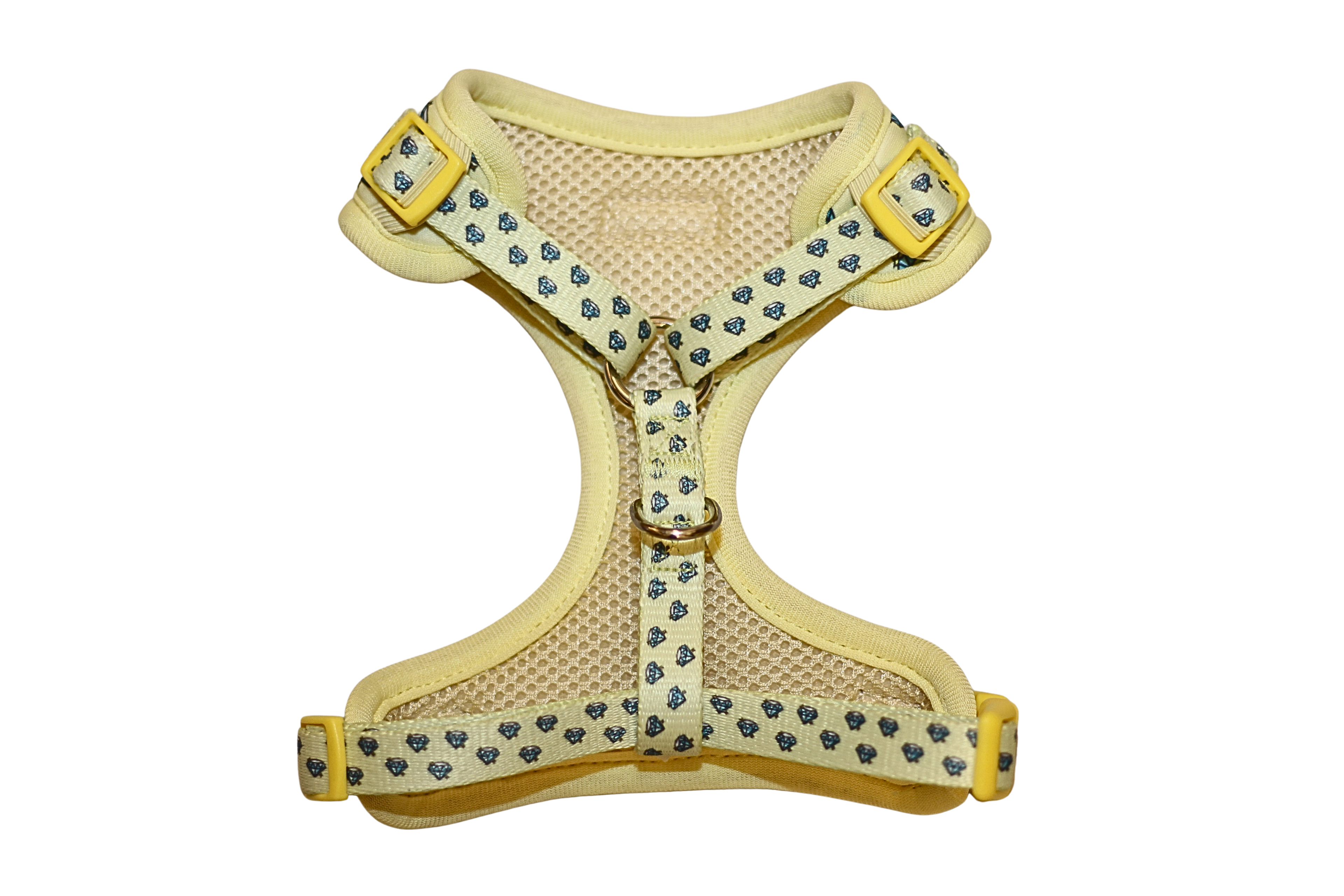 Yellow “Colton’s Eyes” Diamond Print Adjustable Harness
