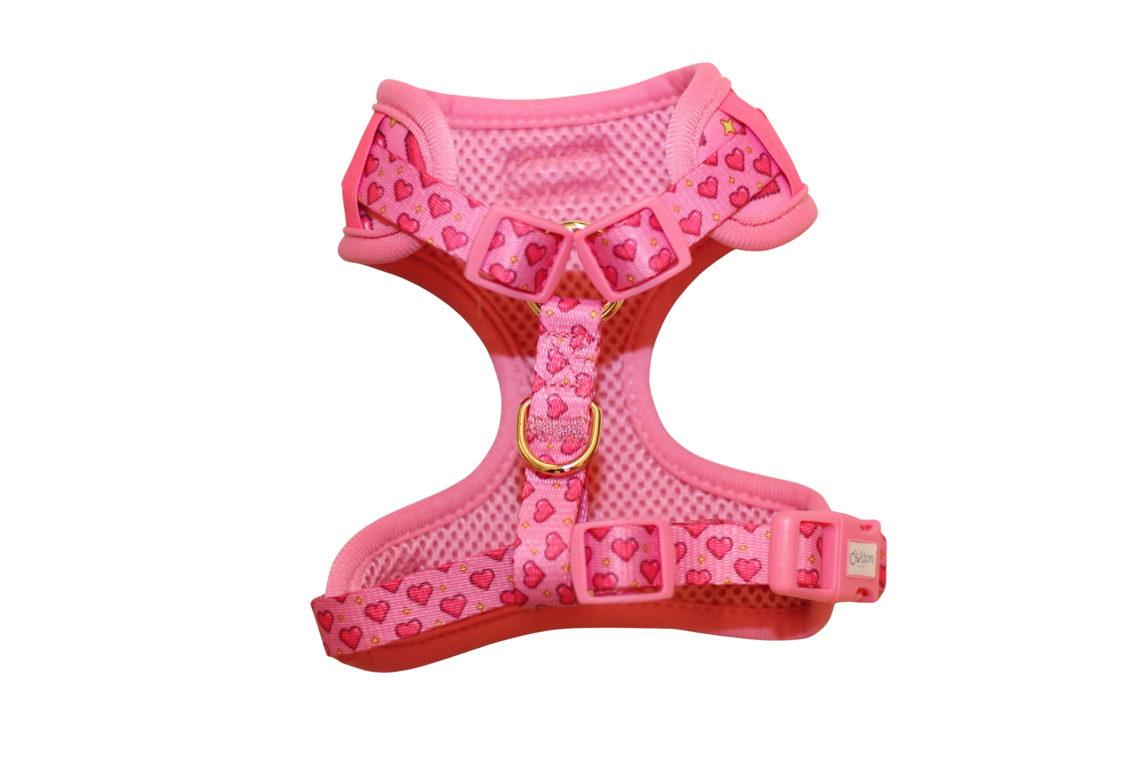Pink “Rubacuori” Adjustable Sparkle Hearts Harness