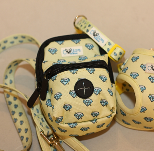 Yellow “Colton’s Eyes” Diamond Walk-mate Pouch