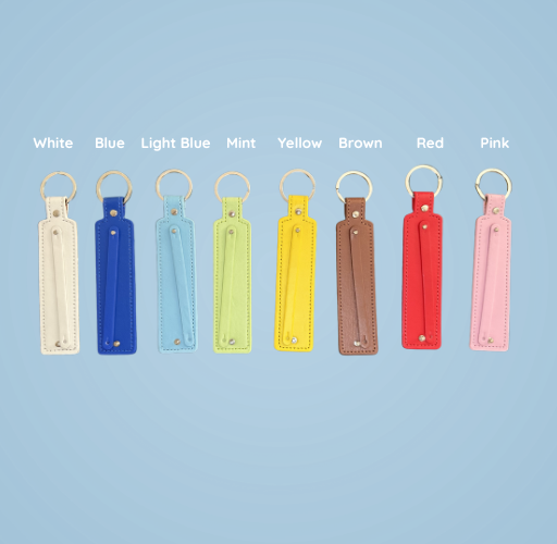 Faux Leather Custom Keychain
